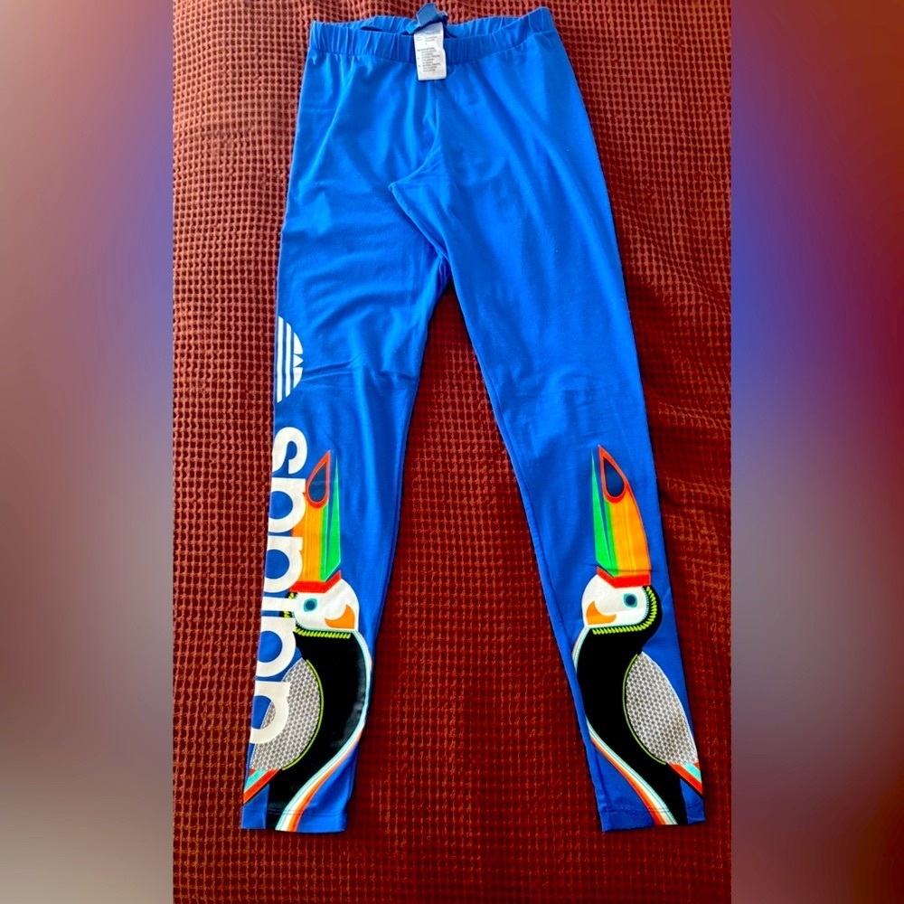 Adidas Farm Leggings in Original Tucano Blue.